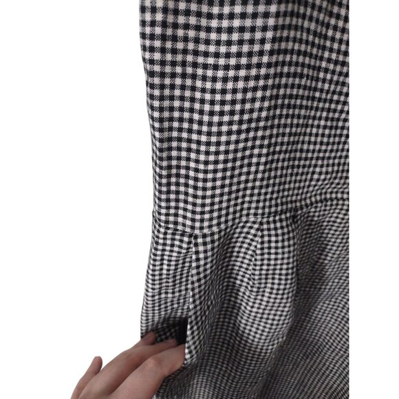 NWT Quince European Linen Scoop Neck Midi Black Gingham Dress Sz L Cottagecore - Picture 5 of 10